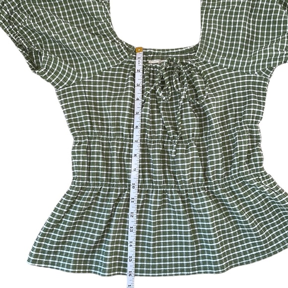 Madewell Tiered Peplum Top in Sweet Basil, NWT, Size Large - Picture 12 of 12